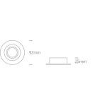 Lampy podtynkowe - oczka - One Light Lampa biała kuchnia retro pierścień Arta 2 11105UB/W - produkt 4