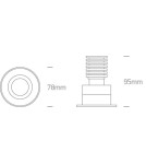 Lampy podtynkowe - oczka - One Light Lampa LED czarna do sklepu wiązka Edesa 11106DB/B/W - product 2