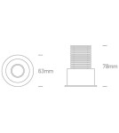 Lampy podtynkowe - oczka - One Light Lampa LED biała do jadalni salonu Ewosmos 11106M/W/W - produkt 2