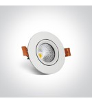 Lampy podtynkowe - oczka - One Light Lampa LED wpust biały uniwersalny Glifada 11107B/W/W - produkt 2