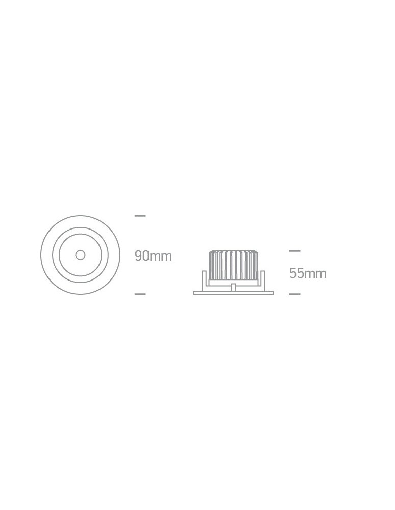 Lampy podtynkowe - oczka - One Light Lampa LED wpust biały uniwersalny Glifada 11107B/W/W - produkt kolory-swiatla.pl 4