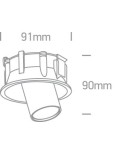 Lampy podtynkowe - oczka - One Light Wpust LED czarny regulowany Karistos 11107C/B/W - product 3