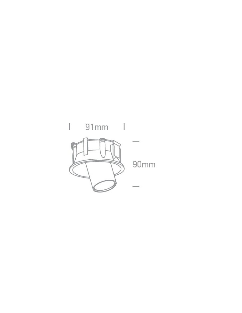Lampy podtynkowe - oczka - One Light Wpust LED czarny regulowany Karistos 11107C/B/W - product kolory-swiatla.pl 3