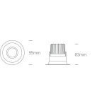 Lampy podtynkowe - oczka - One Light Wpust lampa LED biała Koropi 11107FD/W/EW - produkt 3