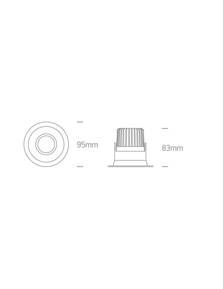 Lampy podtynkowe - oczka - One Light Wpust lampa LED biała Koropi 11107FD/W/EW - produkt kolory-swiatla.pl 3