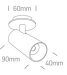 Reflektory wpuszczane w sufit - One Light Lampa LED do sypilani czarna Melisia 11107RA/B/W - product 3