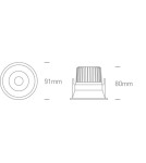 Lampy podtynkowe - oczka - One Light Lampa LED zewnętrzna biała Kiria 11107WD/W/W IP54 - produkt 3