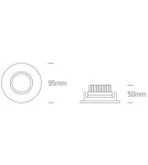 Lampy podtynkowe - oczka - One Light Lampa LED biała do restauracji hotelu Ptolemaida 11110E/W/W - produkt 2
