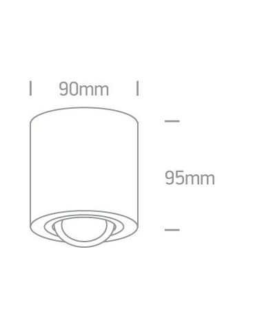 One Light Lampa LED tuba czarna Kroczkos 12105AB/B - produkt 2