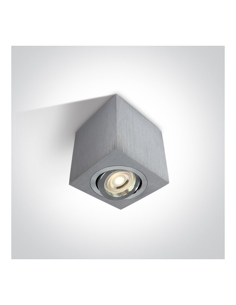 Oprawy sufitowe na wymienne źródło światła - One Light Lampa sufitowa aluminiowa Langadas 12105AC/AL - produkt kolory-swiatla.pl 1