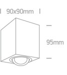 Oprawy sufitowe na wymienne źródło światła - One Light Lampa sufitowa czarna Langadas 12105AC/AL - product 3