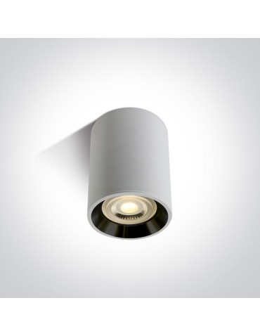 One Light Lampa sufitowa biało-czarna Lawrio 12105AL/B/GL