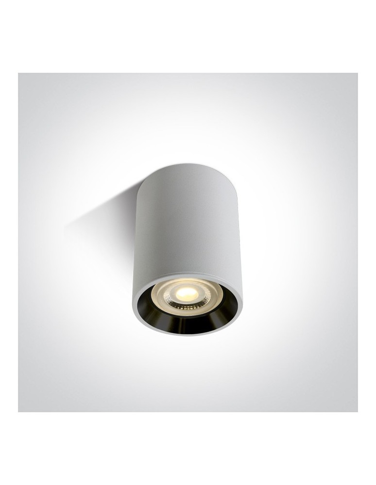 Oprawy sufitowe na wymienne źródło światła - One Light Lampa sufitowa biało-czarna Lawrio 12105AL/B/GL - produkt kolory-swiatla.pl 1