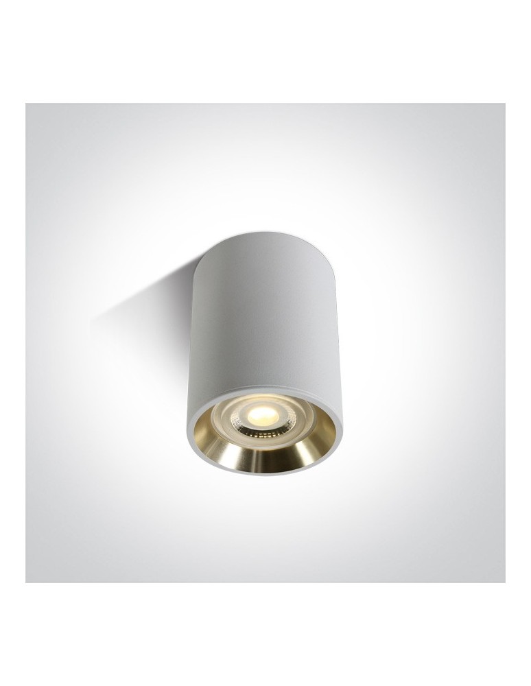 Oprawy sufitowe na wymienne źródło światła - One Light Lampa sufitowa biało-złota Lawrio 12105AL/B/GL - produkt kolory-swiatla.pl 1