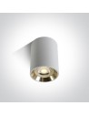 One Light Lampa sufitowa biało-złota Lawrio 12105AL/B/GL
