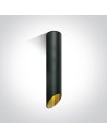 One Light Lampa sufitowa rura czarna Litochoro 12105E2/B/GL