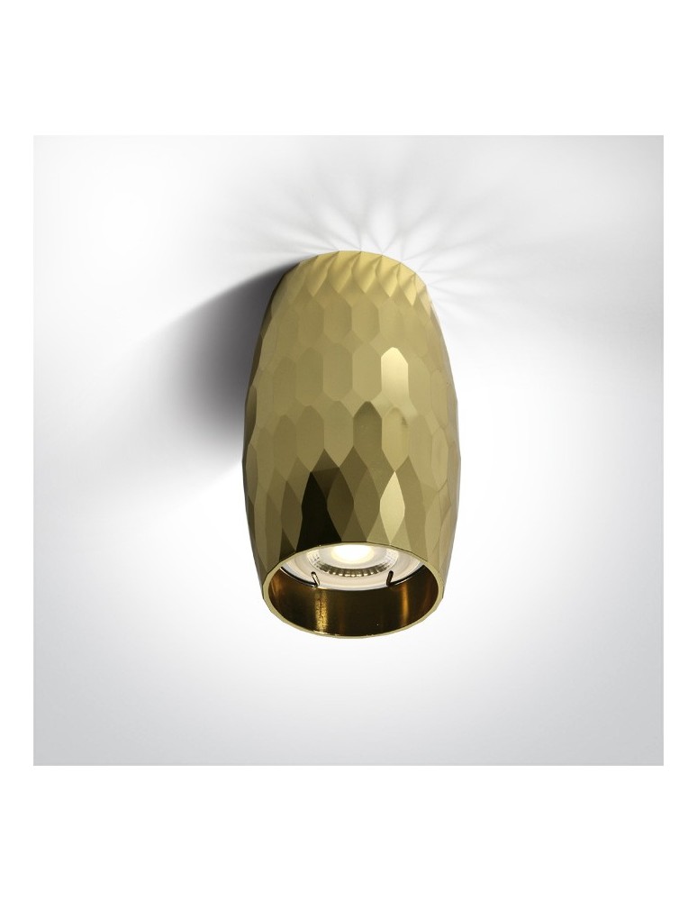 Oprawy sufitowe na wymienne źródło światła - One Light Lampa sufitowa mosiężna stylowa Monolitos 12105H/BS - produkt kolory-swiatla.pl 1