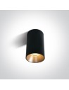 One Light Czarna stylowa lampa sufitowa Mistra 12105M/B