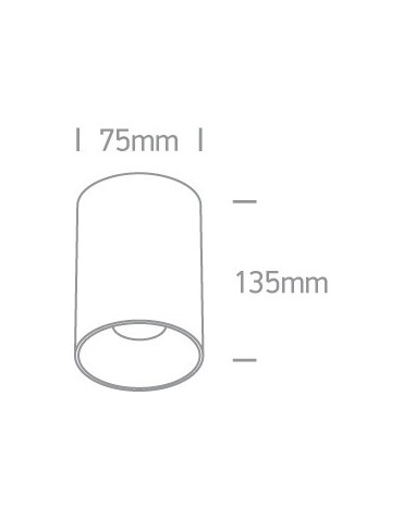 One Light Czarna stylowa lampa sufitowa Mistra 12105M/B - produkt 2