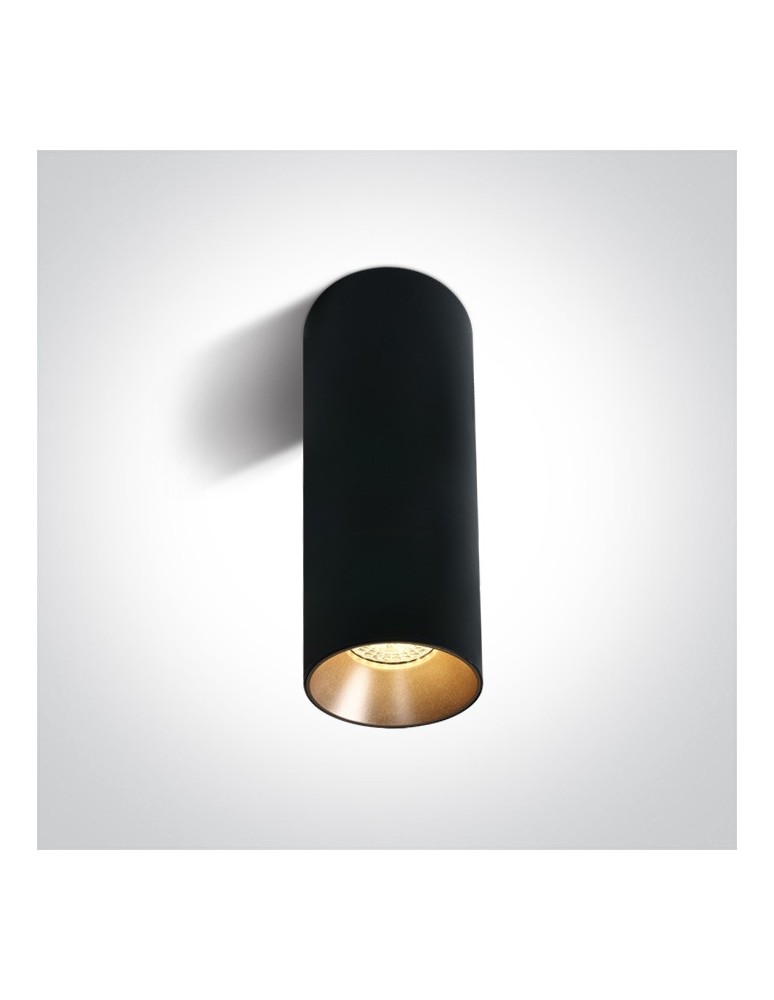 Oprawy sufitowe na wymienne źródło światła - One Light Lampa do salonu czarna walec Mudros 12105MA/B - produkt kolory-swiatla.pl 1