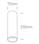 Oprawy sufitowe na wymienne źródło światła - One Light Lampa do salonu czarna walec Mudros 12105MA/B - product 2