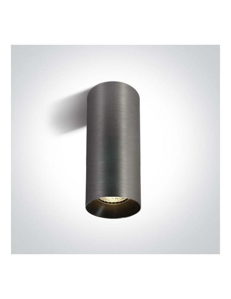 Oprawy sufitowe na wymienne źródło światła - One Light Lampa do salonu szara walec Mudros 12105MA/MG - produkt kolory-swiatla.pl 1