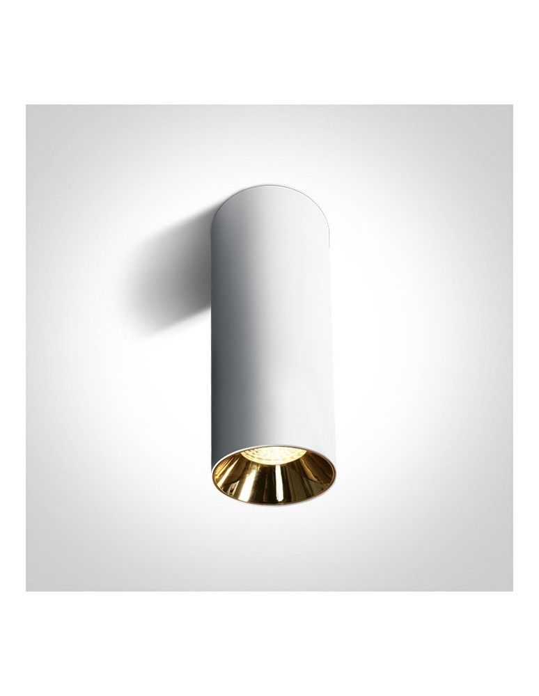 Oprawy sufitowe na wymienne źródło światła - One Light Lampa do salonu biała walec Mudros 12105MA/W - produkt kolory-swiatla.pl 1