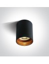 One Light Lampa sufitowa czarna styl kuchnia Muzaki 12105N/B