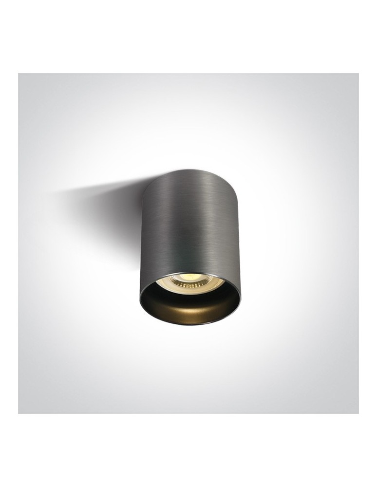 Oprawy sufitowe na wymienne źródło światła - One Light Lampa sufitowa szara styl kuchnia Muzaki 12105N/MG - produkt kolory-swiatla.pl 1