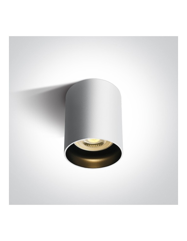 Oprawy sufitowe na wymienne źródło światła - One Light Lampa sufitowa biała styl kuchnia Muzaki 12105N/W - produkt kolory-swiatla.pl 1