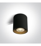 Oprawy sufitowe na wymienne źródło światła - One Light Lampa sufiotwa czarna walec Roda 12105T/B - product 1