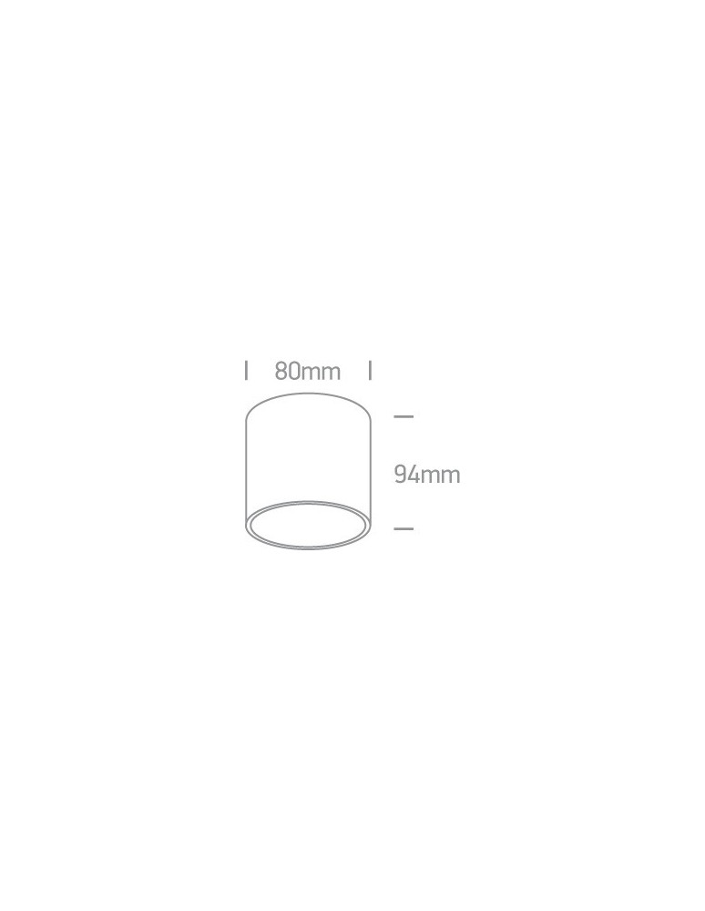 Oprawy sufitowe na wymienne źródło światła - One Light Lampa sufiotwa czarna walec Roda 12105T/B - product kolory-swiatla.pl 2