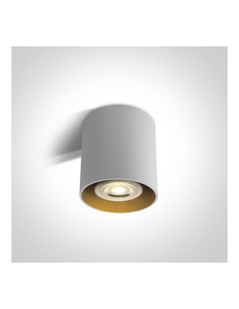 Oprawy sufitowe na wymienne źródło światła - One Light Lampa sufiotwa czarna walec Roda 12105T/W - produkt kolory-swiatla.pl 1