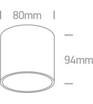 Oprawy sufitowe na wymienne źródło światła - One Light Lampa sufiotwa czarna walec Roda 12105T/W - produkt 2