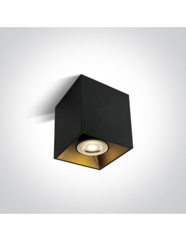 One Light Lampa sześcian loft styl czarna Sinasos 12105TA/B