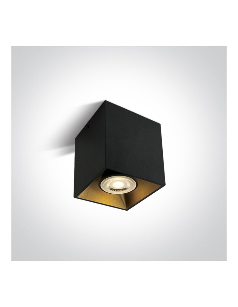 Oprawy sufitowe na wymienne źródło światła - One Light Lampa sześcian loft styl czarna Sinasos 12105TA/B - produkt kolory-swiatla.pl 1