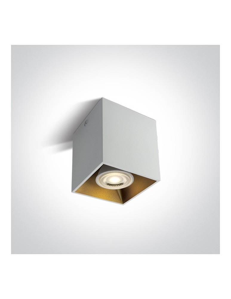 Oprawy sufitowe na wymienne źródło światła - One Light Lampa sześcian loft styl czarna Sinasos 12105TA/W - produkt kolory-swiatla.pl 1