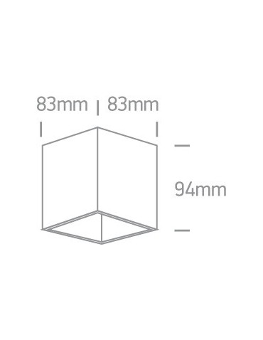 One Light Lampa sześcian loft styl czarna Sinasos 12105TA/W - product 2