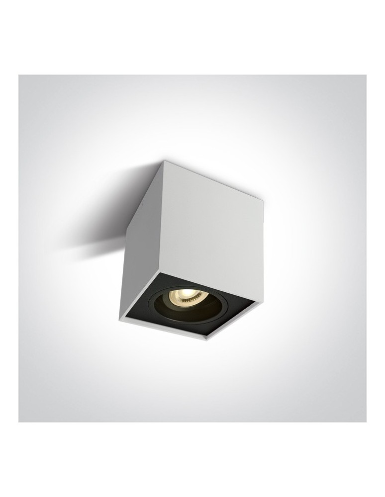 Oprawy sufitowe na wymienne źródło światła - One Light Lampa sufitowa czarna sześcian Karlowasi 12105YA/W - produkt kolory-swiatla.pl 1