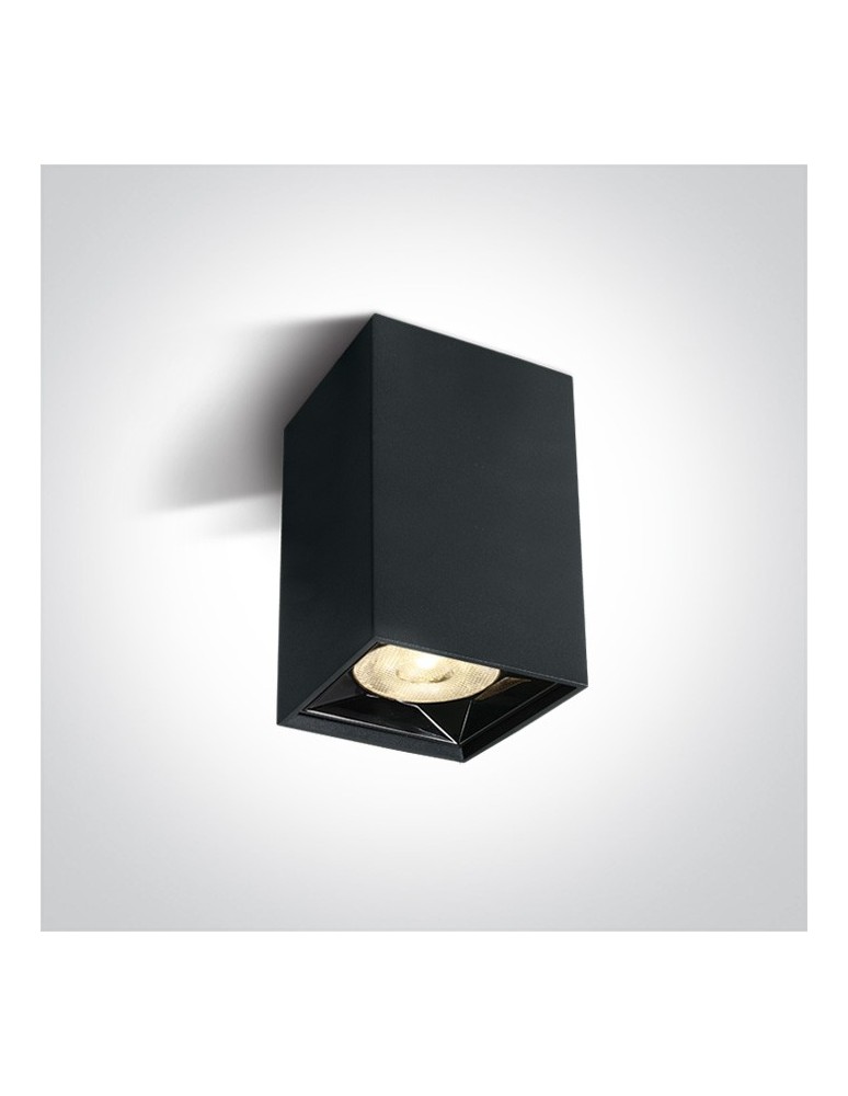 Oprawy sufitowe LEDowe - One Light Lampa sufitowa do salonu czarna Nestorio 12106B/B/W - produkt kolory-swiatla.pl 1