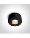 One Light Stylowa lampa LED sufitowa czarna Polijiros 12107/B/W