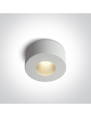 One Light Stylowa lampa LED sufitowa biała Polijiros 12107/B/W