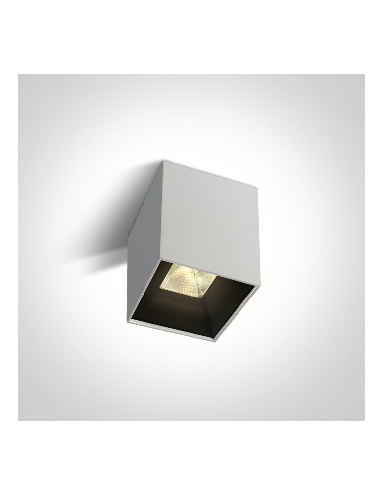 Oprawy sufitowe LEDowe - One Light Nowoczesna lampa LED sześcian Serwia 12110HA/W/W - produkt kolory-swiatla.pl 1