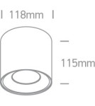 Oprawy sufitowe LEDowe - One Light Lampa sufitowa LED deweloper Tembi 12115LA/W/W - product 2