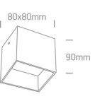 Oprawy sufitowe na wymienne źródło światła - One Light Lampa sufitowa sześcian Delos 12134/B - product 2