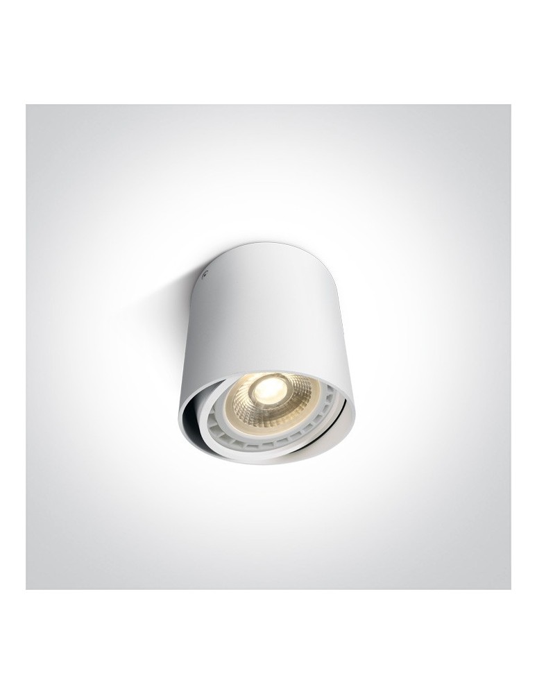 Oprawy sufitowe na wymienne źródło światła - One Light Lampa sufitowa biała tuba Mykonos 12142/W - produkt kolory-swiatla.pl 1