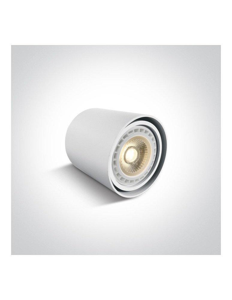 Oprawy sufitowe na wymienne źródło światła - One Light Lampa sufitowa biała tuba Mykonos 12142/W - product kolory-swiatla.pl 2