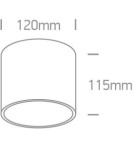Oprawy sufitowe na wymienne źródło światła - One Light Lampa tuba loft Naksos 12144/B - product 2