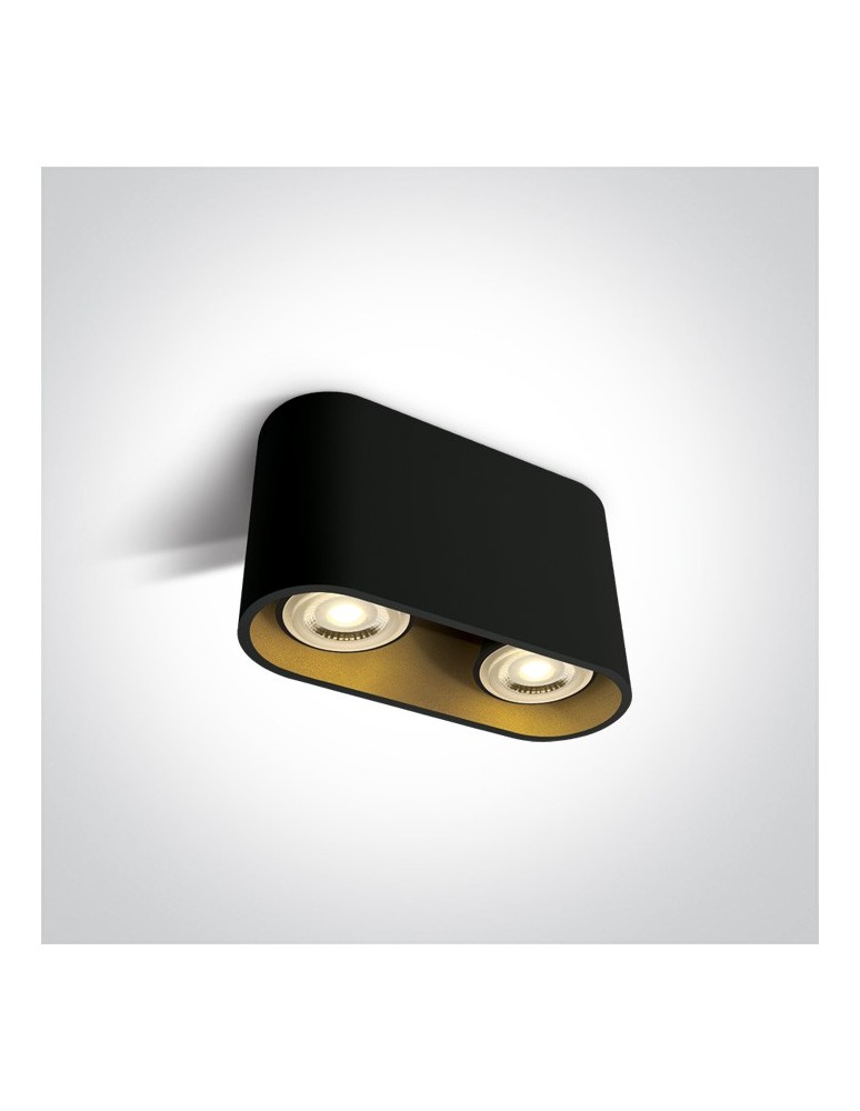 Oprawy sufitowe na wymienne źródło światła - One Light Lampa nowoczesny salon Roda 2 12205T/B - produkt kolory-swiatla.pl 1