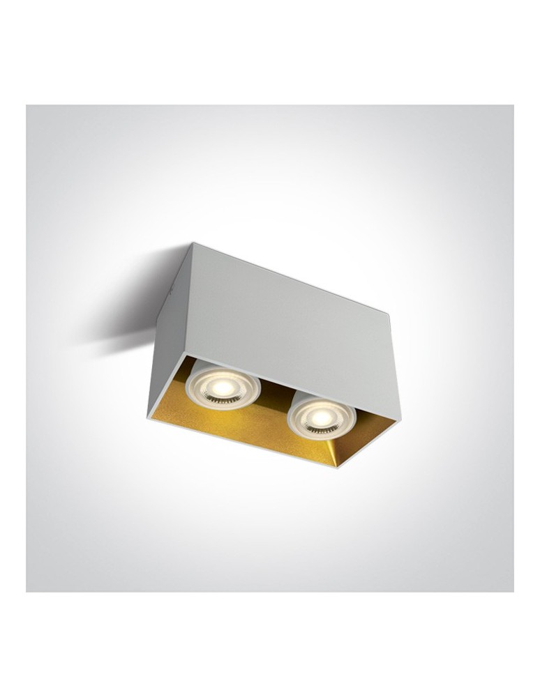 Oprawy sufitowe na wymienne źródło światła - One Light Lampa podwójna Sinasos 2 12205TA/W - produkt kolory-swiatla.pl 1